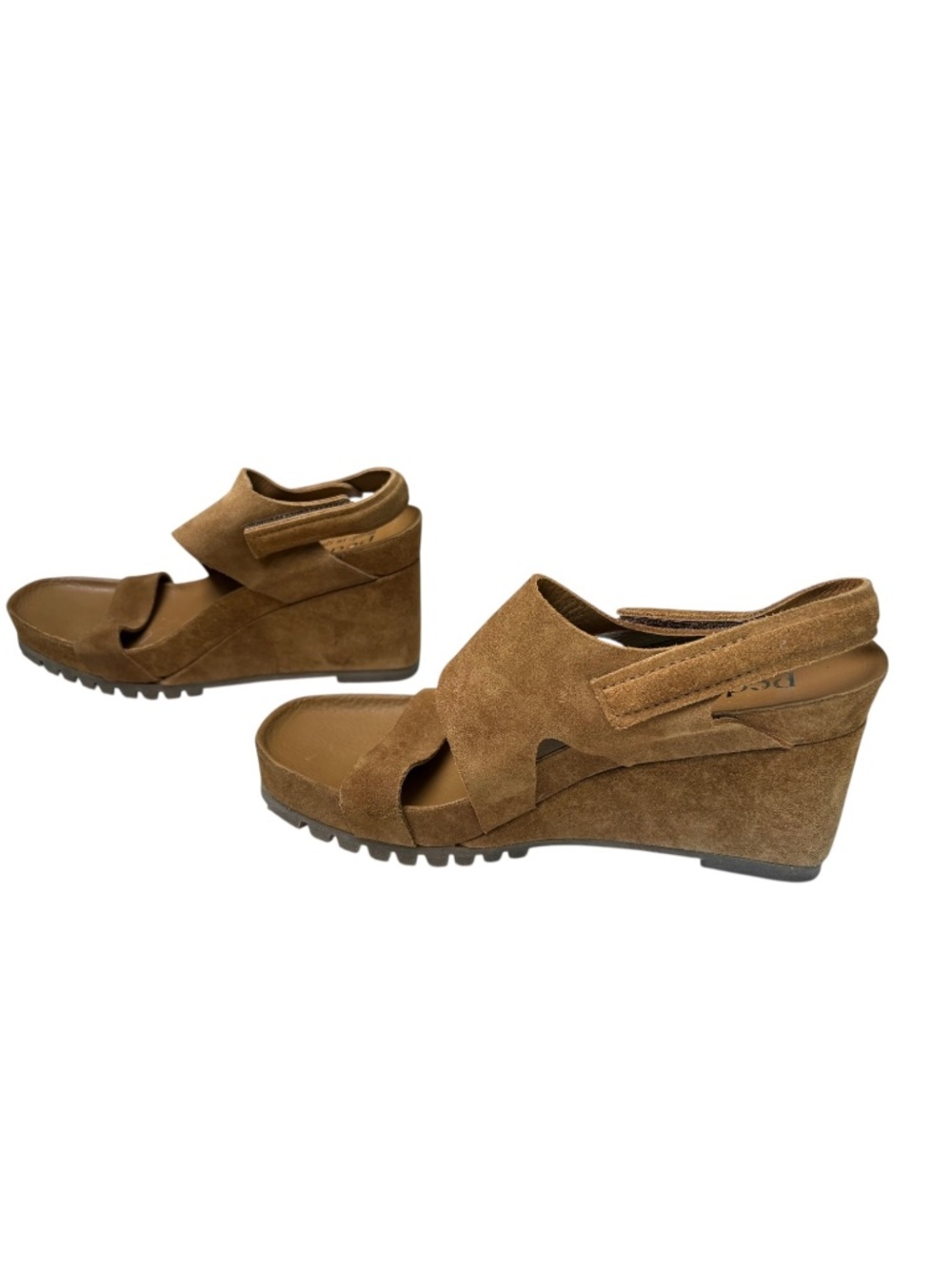 Pedro Garcia Brown Suede Ankle Strap Platform Wedge Sandal Size 42 - Picture 4 of 13